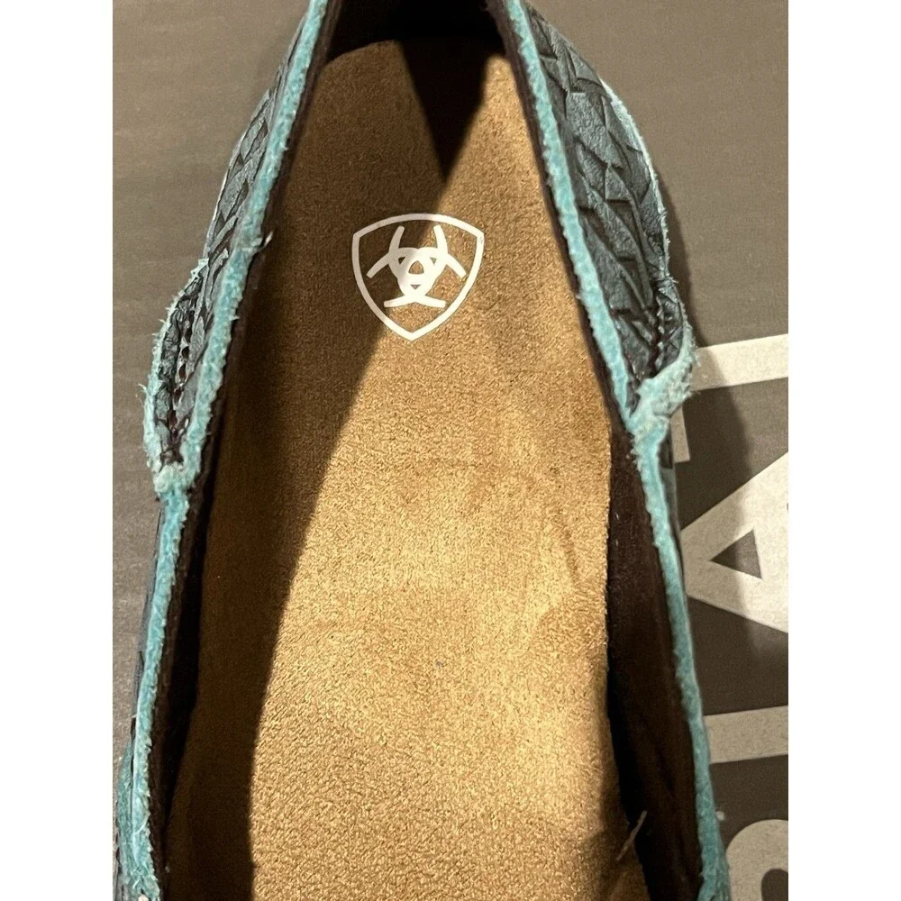 Ariat Cruiser NWOT Turquoise Embossed Slip On Loafer Shoes Sz 8  10046921 - Picture 4 of 7